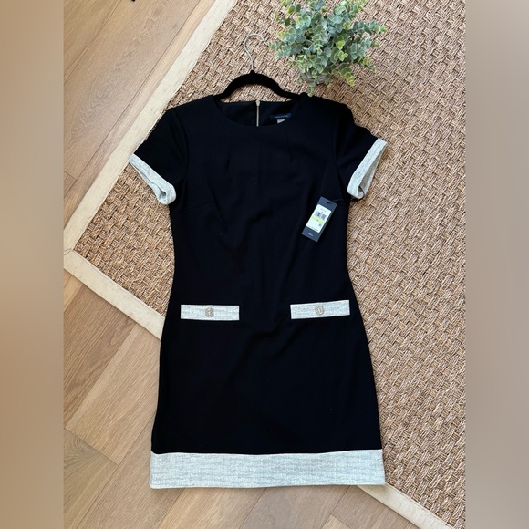 Tommy Hilfiger Black and Grey Mini Dress - size 4 - Picture 1 of 10